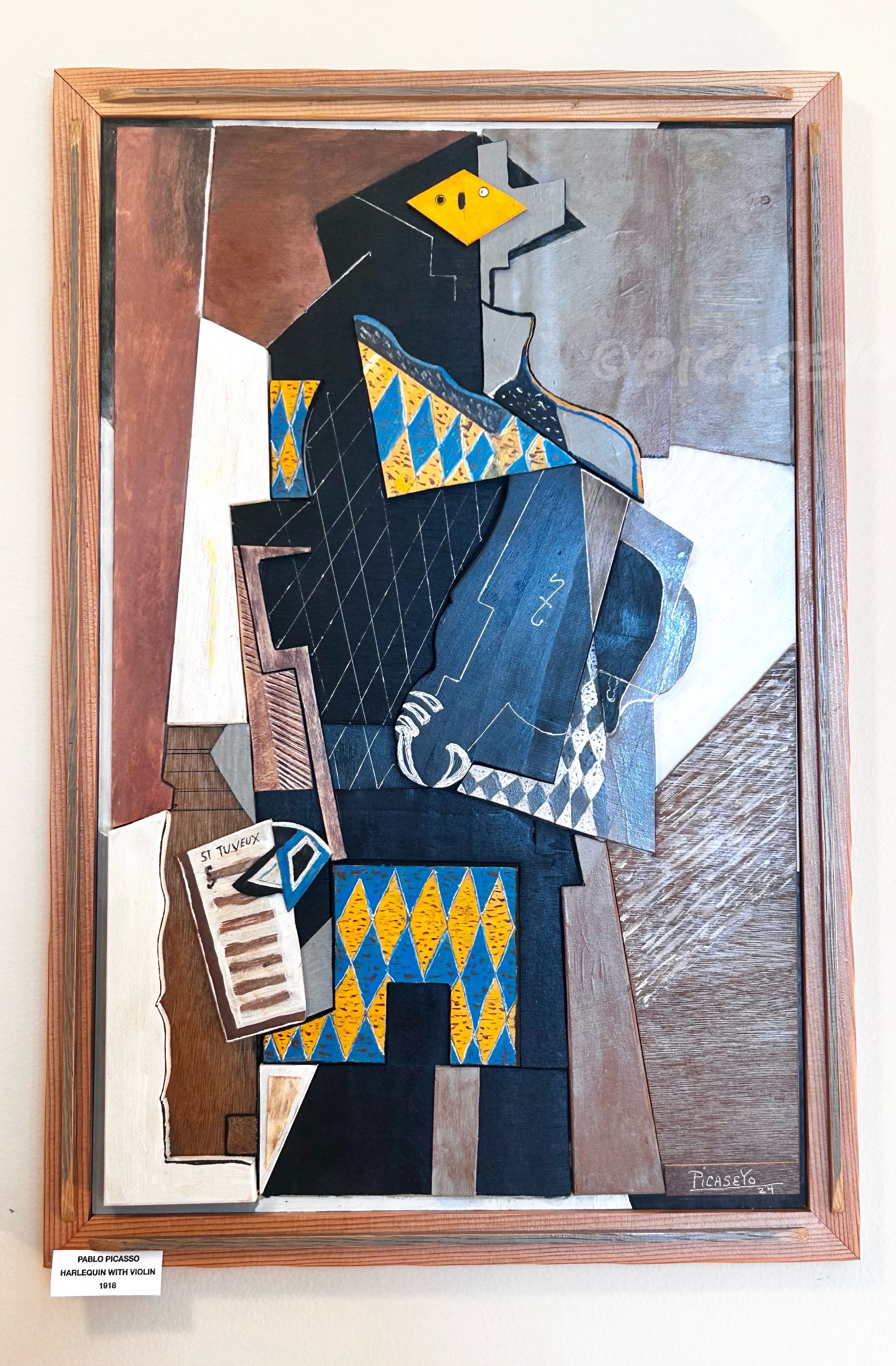 Inspired by Pablo Picasso “Harlequin with Violin” 1918