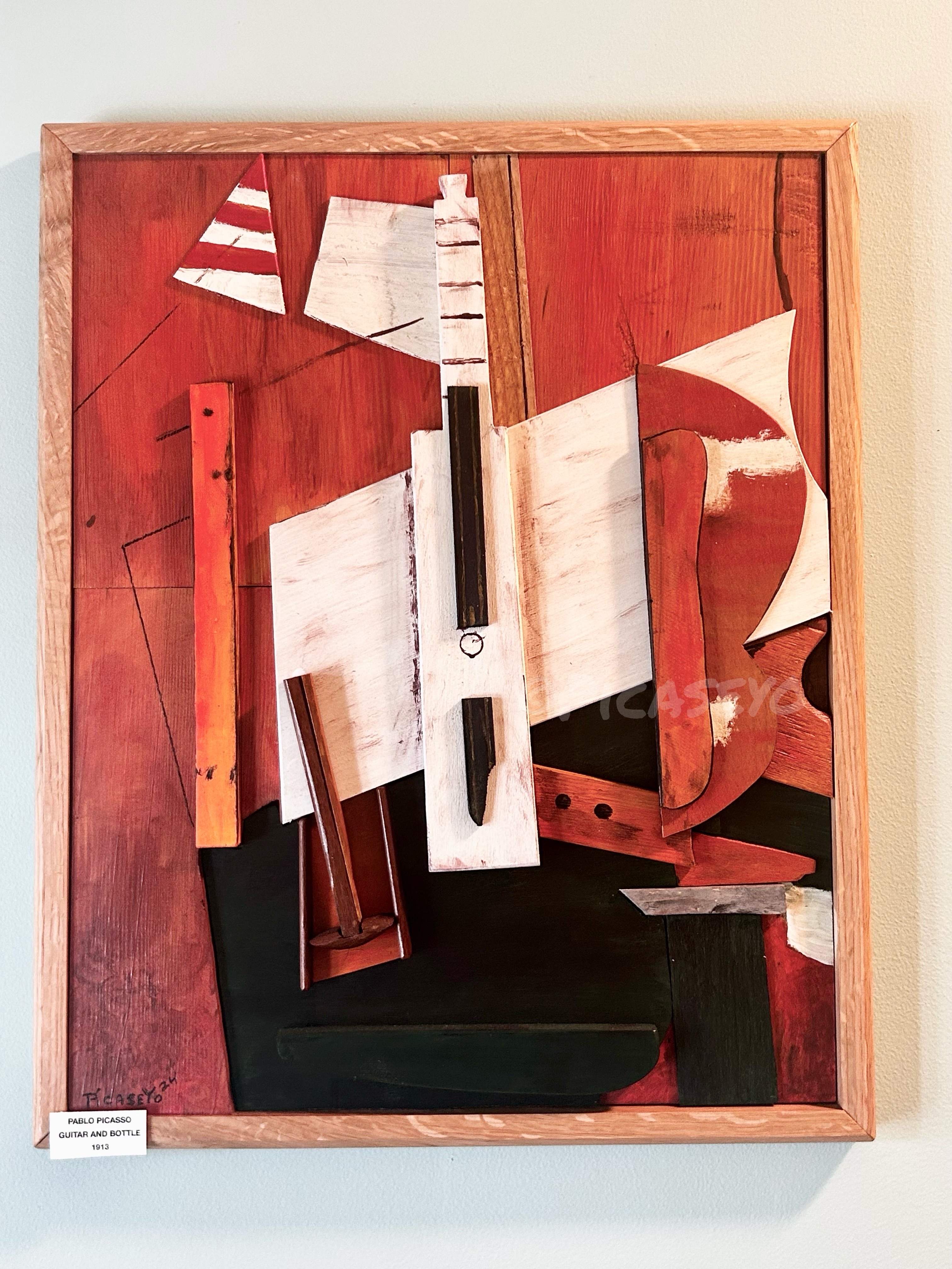 Inspired by Pablo Picasso “Guitar and Bottle”1913